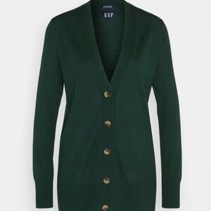GAP Women's Deep Green Cardigan Sweater